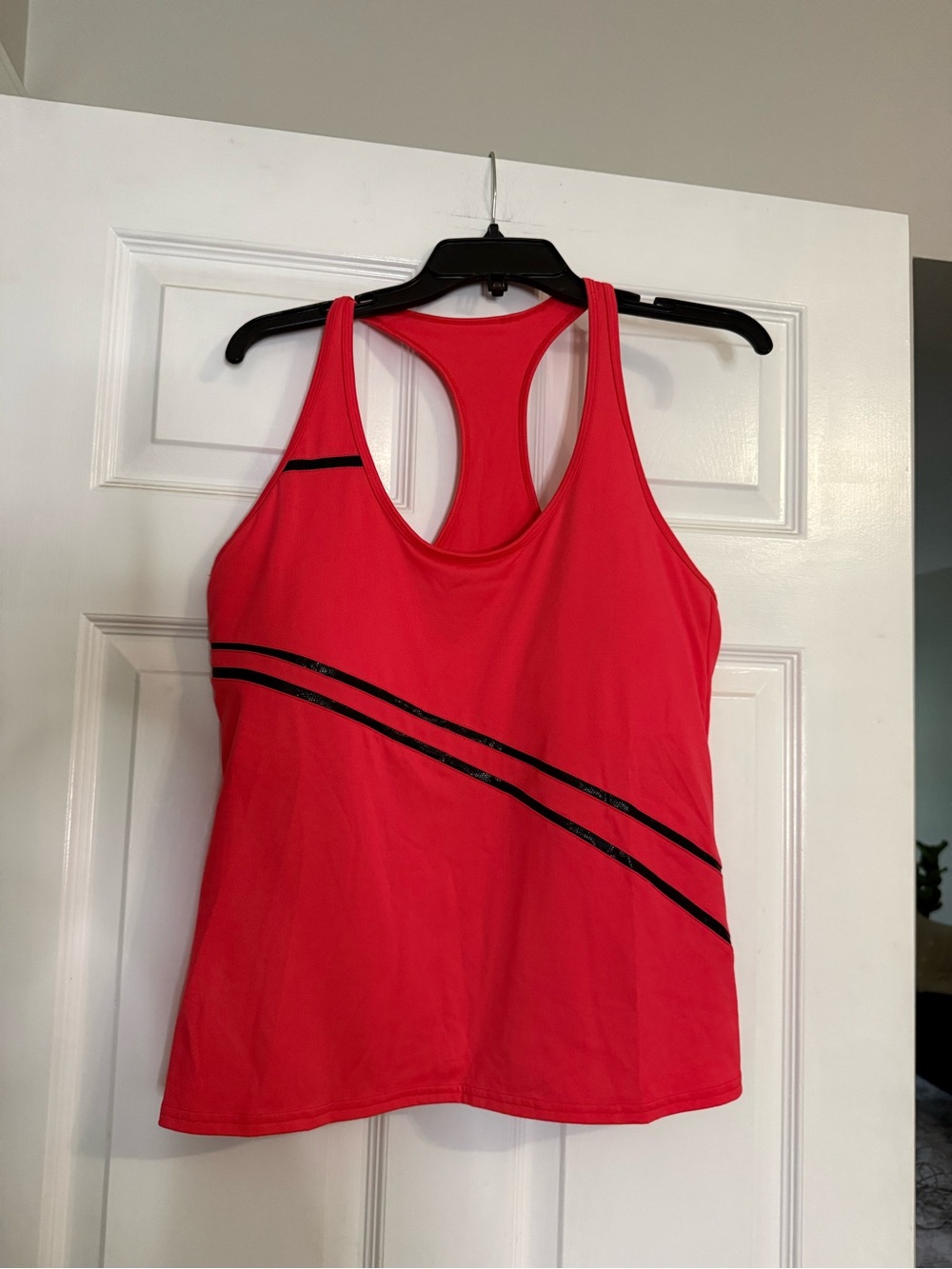 Inphorm Women’s Red Racerback Tank Top with Black Accent